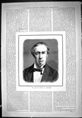 Original Old Antique Print 1887 Portrait Late Sir George Macfarren Victorian