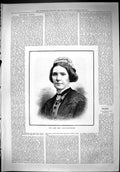 Original Old Antique Print 1887 Portrait Mme. Lind-Gschmidt Beautiful Woman
