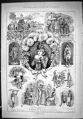 Old Antique Print 1887 November Hippodrome Wild West Entertainment Swain 19th