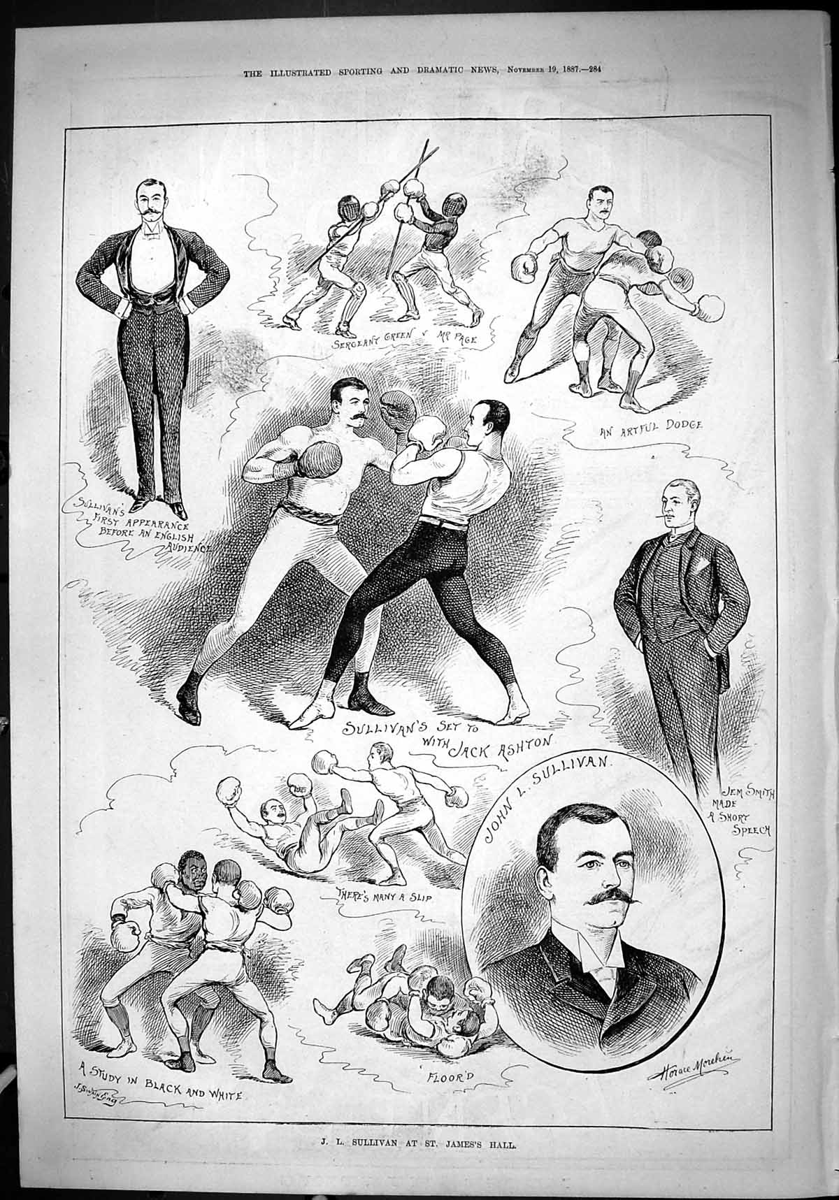 Old 1887 Sullivan St. James'S Hall Bozing Ashton Smith International Victorian