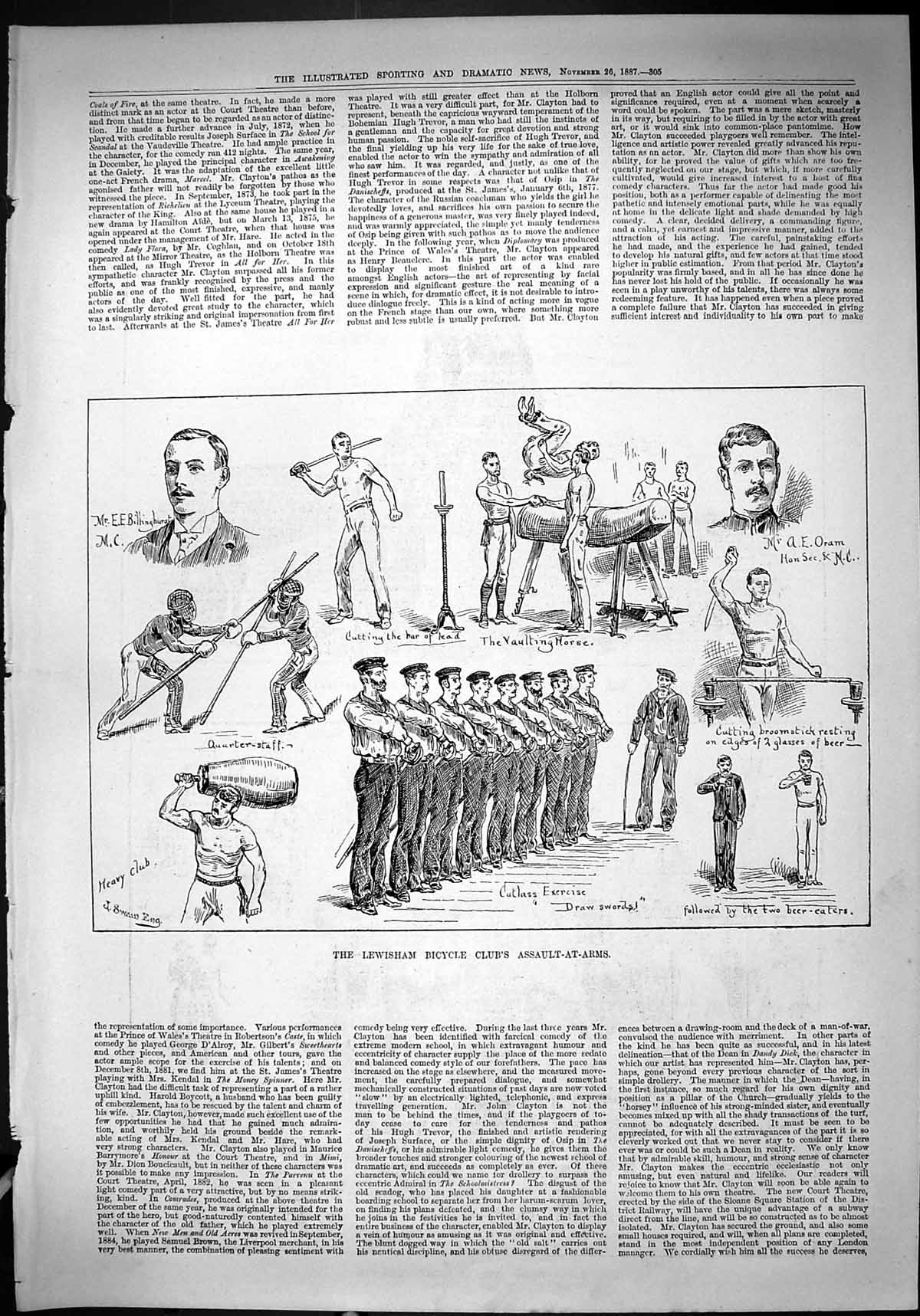 Old 1887 Lewisham Bicycle Club Assault-At-Arms Billinghurst Oram Spor Victorian