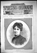 Original Old Antique Print 1887 Portrait Beautiful Woman Miss Emma Gwynne 19th