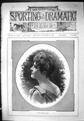 Original Old Antique Print 1887 Portrait Beautiful Woman Miss Therese Mayer