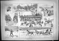 Antique Old Print 1887 Canadian Fox Hunt Hunters Horses St. Claire Country 19th
