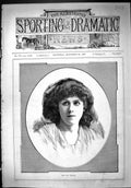 Original Old Antique Print 1887 Portrait Miss Eva Wilson Beautiful Woman 19th