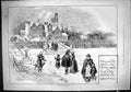 Old Print 1887 Christmas Guests Mansion House Winter Snow Swain Jellicoe 19th