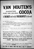 Original Old Antique Print 1887 Advertisement Van Houten'S Cocoa 19th