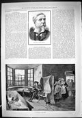 Old Antique Print 1887 George Loveday Doubtful Customer Public House Inn 19th