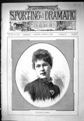 Original Old Antique Print 1888 Portrait Miss Marianne Caldwell Beautiful Woman