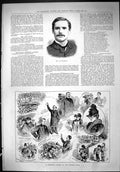 Old 1888 Robertson Christmas Dinner Victoria Hall Brougn Toole Scott Victorian