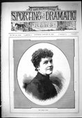 Original Old Antique Print 1888 Portrait Beautiful Woman Miss Helen Barry 19th