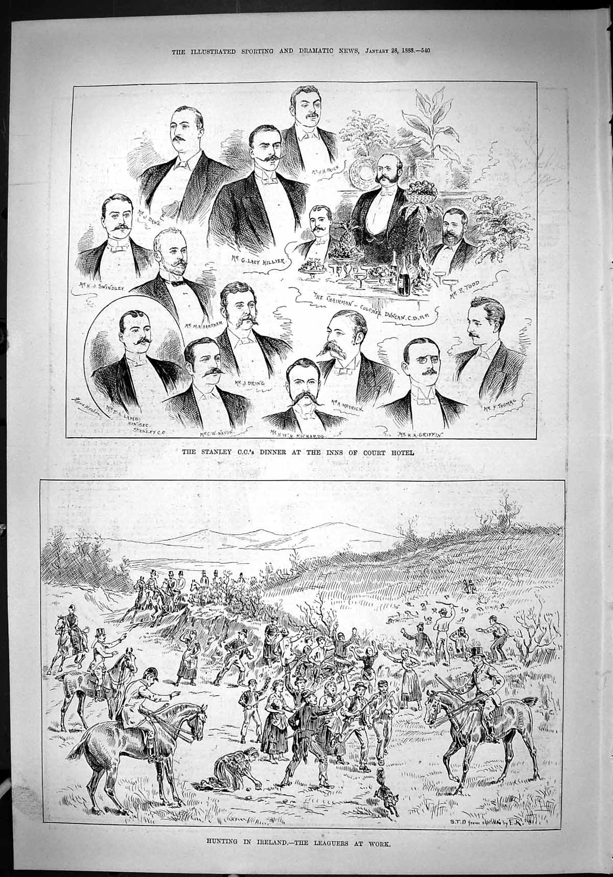 Old 1888 Stanley Dinner Court Hotel Swindley Hillier Todd Meyrick Hun Victorian