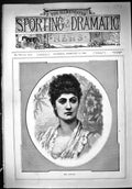 Original Old Antique Print Damaged Portrait 1888 Mrs Conover Beautiful Woman
