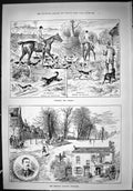Old 1888 Turning Tables Fox Hounds Hunting Belmont Harriers Highgate Victorian