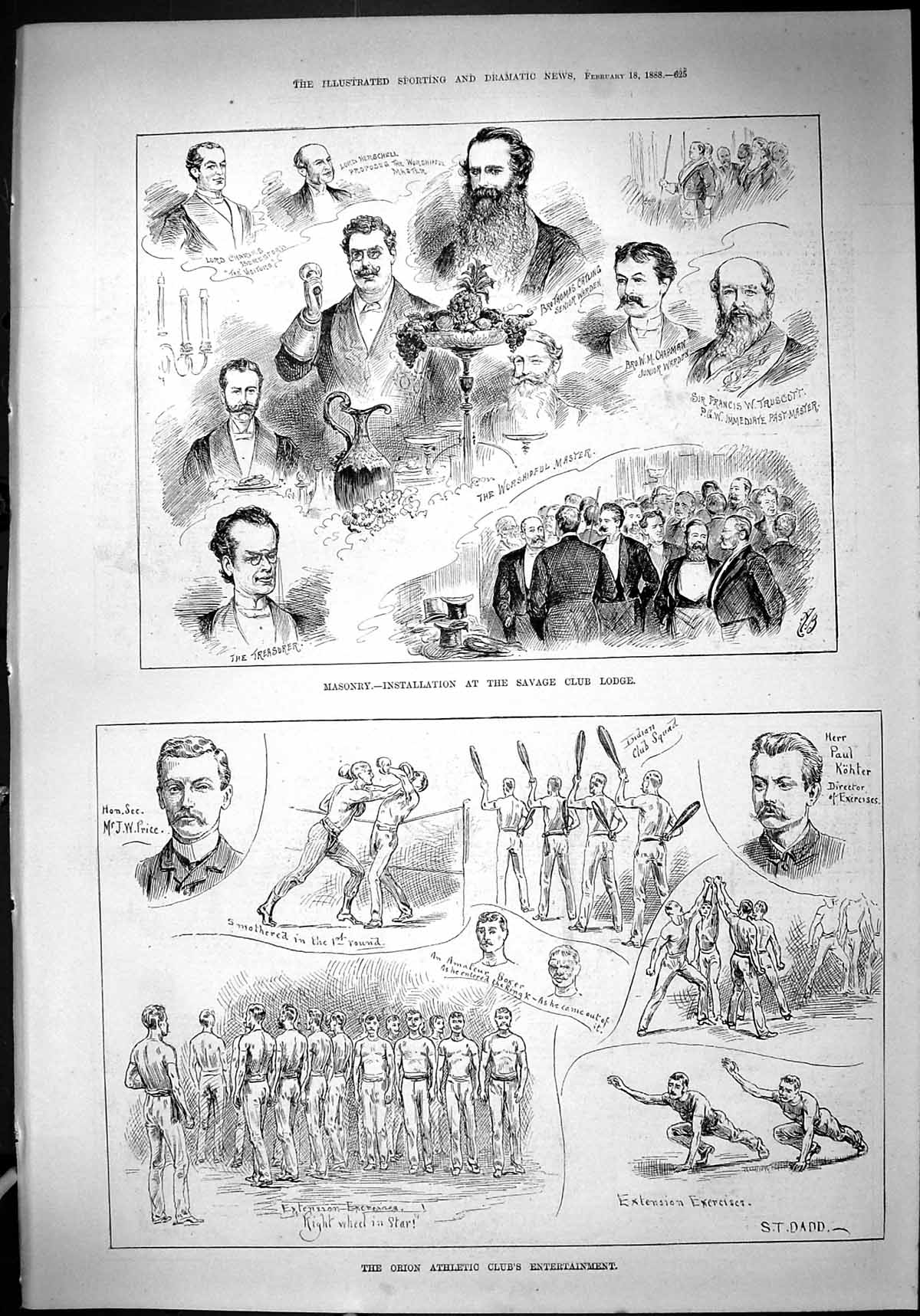 Old 1888 Masonry Savage Club Lodge Chapman Truscott Orion Athletic Cl Victorian