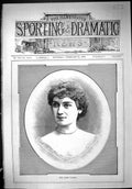 Original Old Antique Print Portrait 1888 Miss Agnes Molento Beautiful Woman