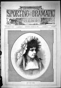 Original Old Antique Print Portrait 1888 Miss Jennie Rogers Beautiful Woman