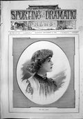 Original Old Antique Print Miss Enid Leslie 1888 19th Century