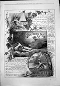 Antique Old Print Beechams Pills Bright Cheeks Strenght Ride Row Health 1888