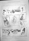 Old Sketches Trouville Julius Price Bathing Hour Flirtation Costume