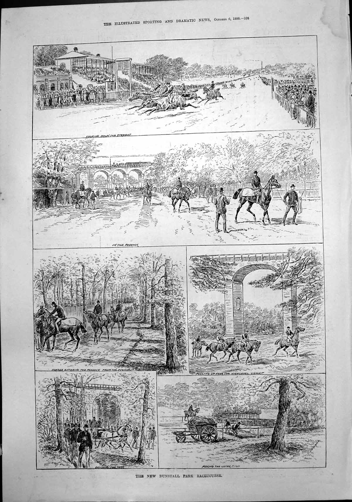 Old New Dunstall Park Racecourse Paddock Avenue Park Water Jump 1888 Victorian
