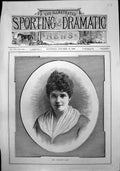 Original Old Antique Print Miss Ffolliott Paget 1888 19th Century