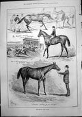 Original Old Antique Print Middle Park Plate J Sturgess Ben Strome Donovan 1888
