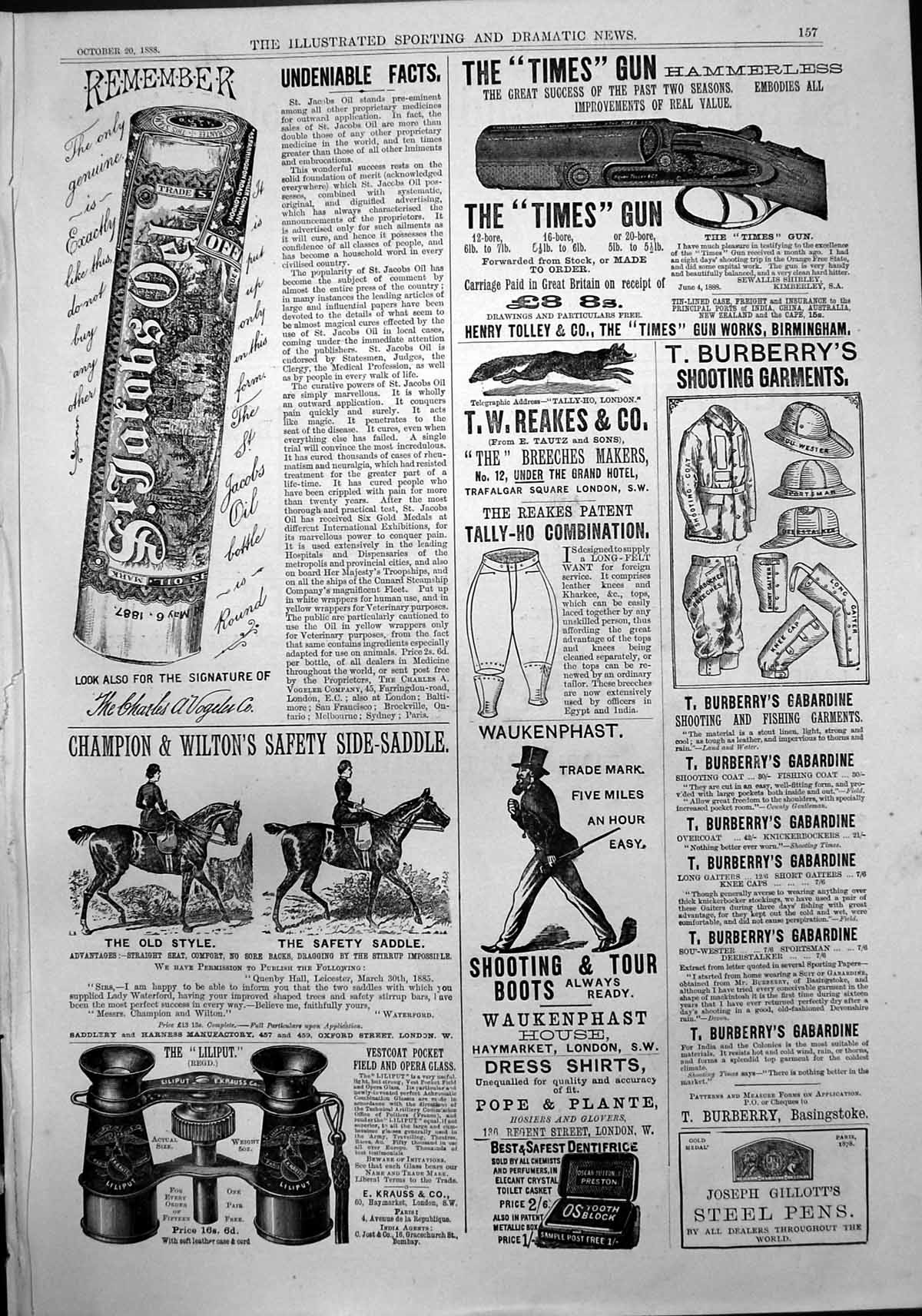 Antique Old Print Beechams Pills Worth A Guinea A Box Wonderful Medecine 1888
