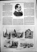 Antique Print Richard Mansfield DetmSchloss Externsteine Deutches Haus 1888