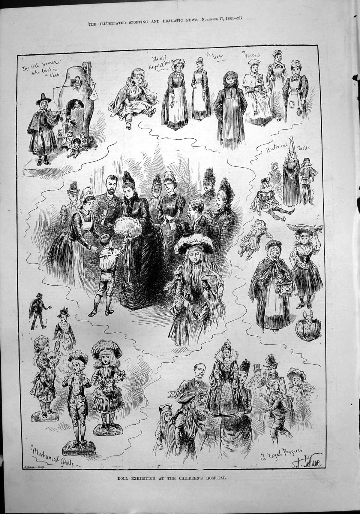 Old Doll Exhibition Childrens Hospital J Jellicoe Historical Dolls 18 19th
