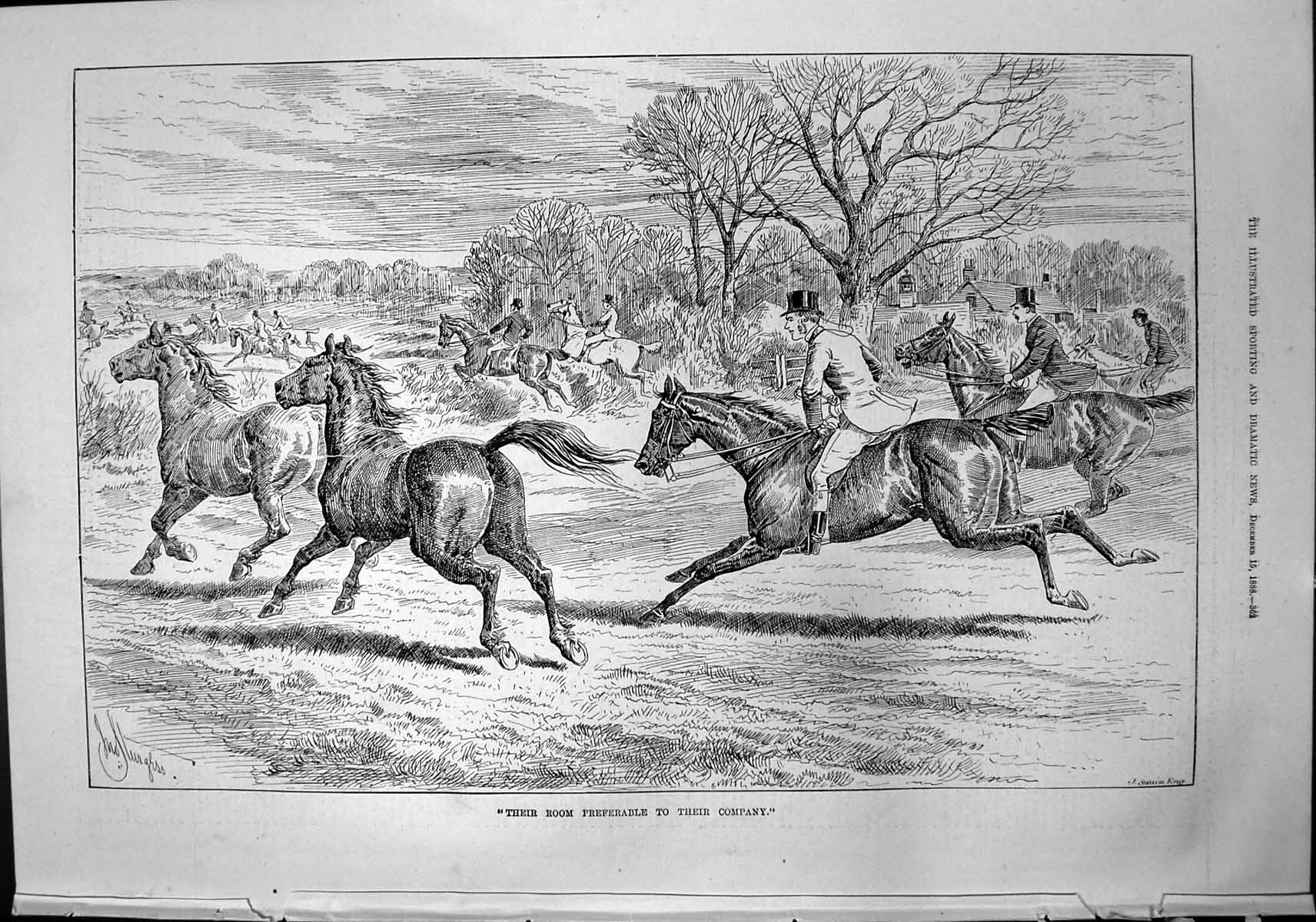 Old Their Room Preferable To Their Company Horses Riders J Sturgess