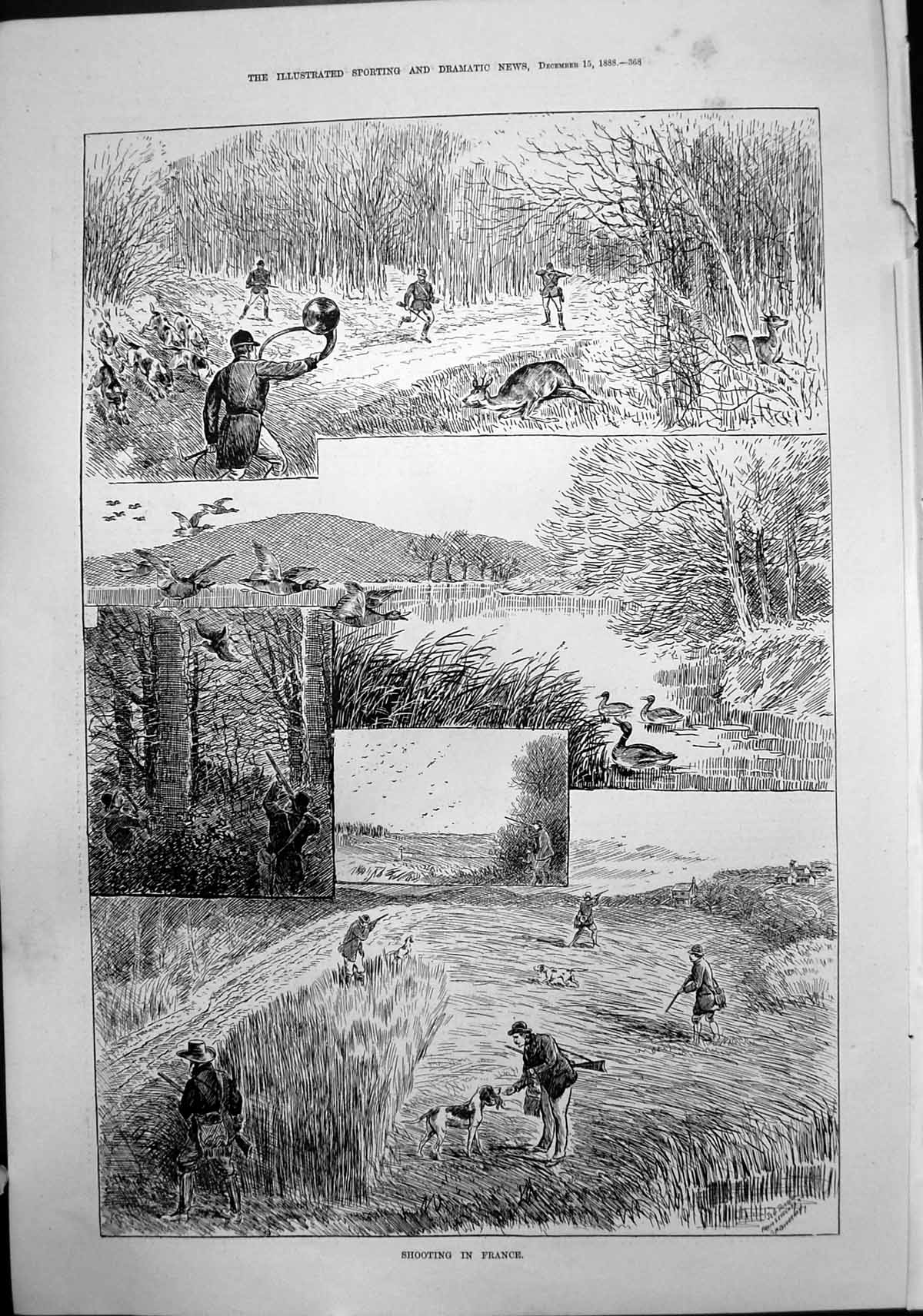 Old Shooting France Deer Geese Captain H E Davis Fire Rescue Exhibiti