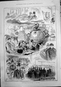 Antique Old Print Preparations Pantomine Drury Babes Wood Painting Room 1888