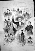 Antique Print Characters Handel Festival August Manns Canon Duckworth 1888 19th
