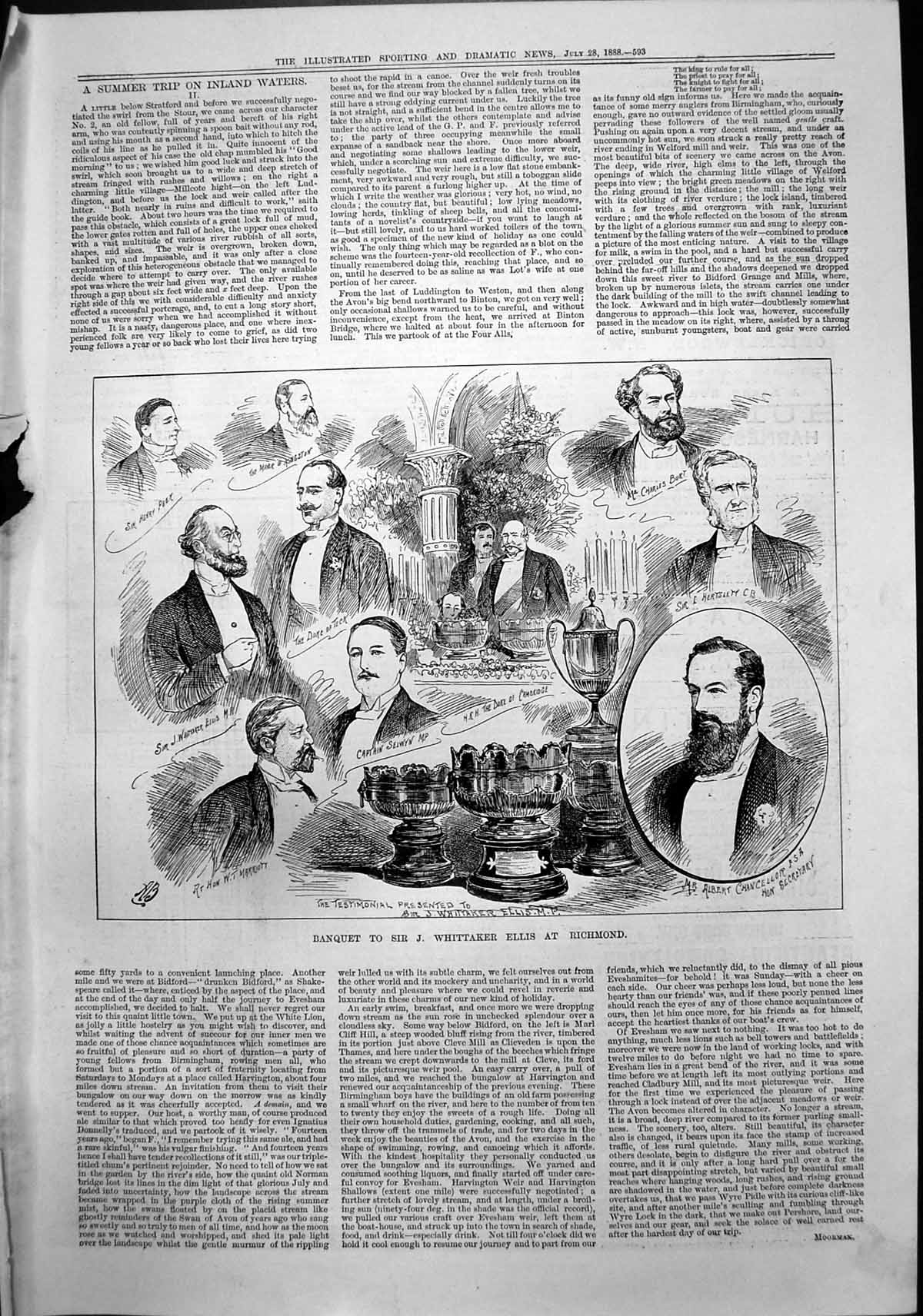 Old Banquet Sir J Whittaker Ellis Richmond W Marriott A Chancellor 18 Victorian