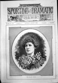 Original Old Antique Print Miss Margaret Ayrtoun 1888 19th Century