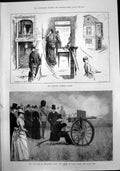 Old Hygienic Soc Kiosks Last Day Wimbledon Prince Wales Firing Gun 18 Victorian