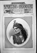 Original Old Antique Print Miss Sophie Eyre 1888 19th Century