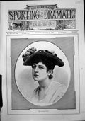 Original Old Antique Print Miss Lilian Price 1888 19th Century