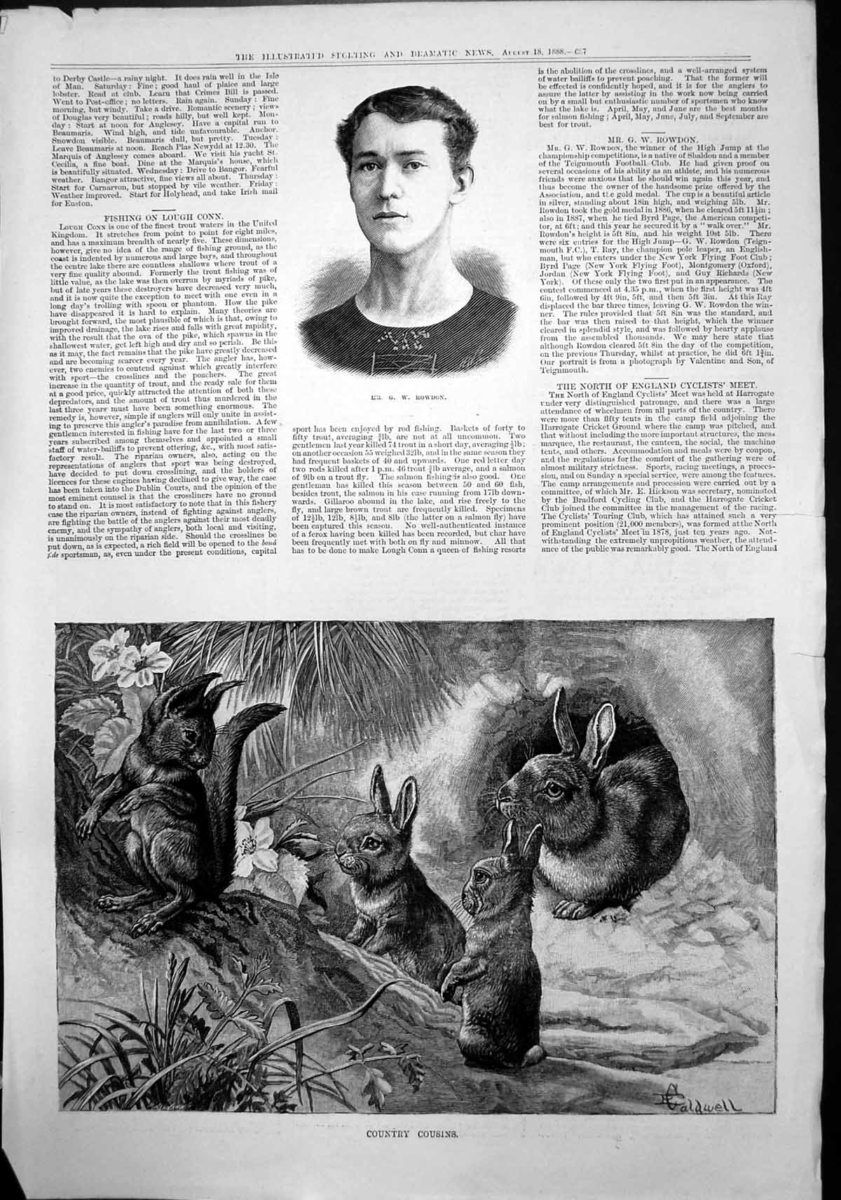 Old G W Rowdon Athlete Teignmouth Country Cousins Rabbits Squirrel188 Victorian