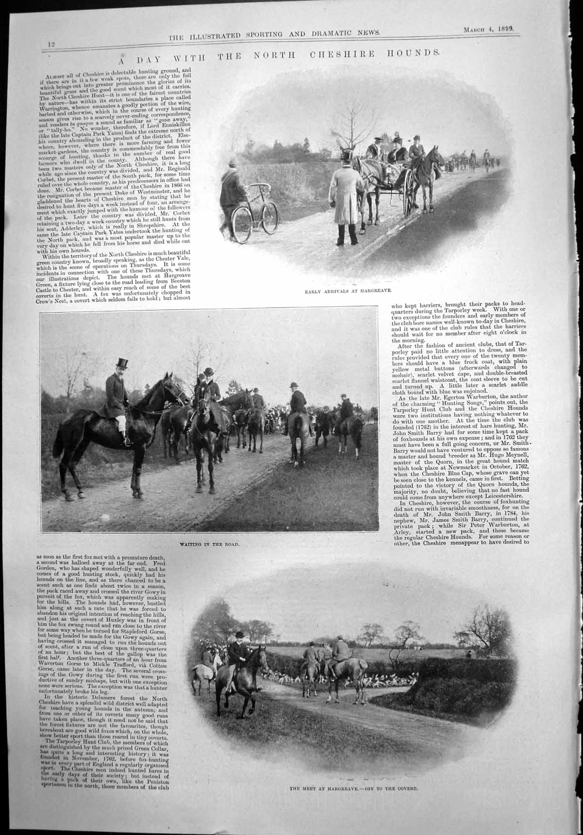 Old North Cheshire Hounds Hargreave Cycling Asia Kum Mount Ararat1899 Victorian