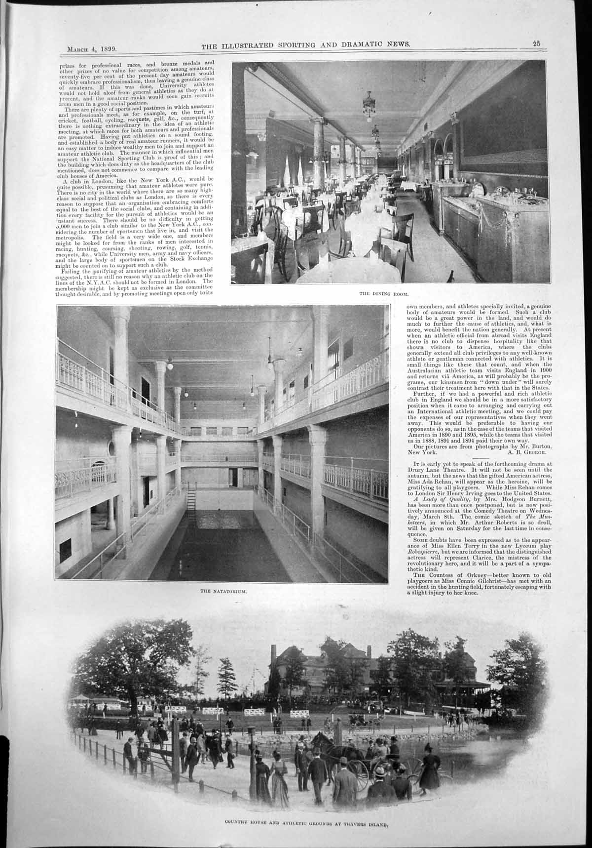 Old Country House Athletic Grounds Travers Island Adelaide Baldwin1899 Victorian