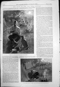 Antique Old Print Rout One Three Cavalry Burke Losses Crather Mrs Benyon 1899