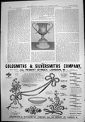 Old Antique Print Hunters Improvement Soc GCup Gsmiths Silversmiths 1899 19th