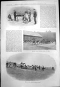 Old Print Pack Mule Drill Shelter Trench Digging Maxim Gun Drill Hotchkiss1899