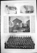 Antique Print Regimental Goat Napoleon Emperor Alexander 1812 Bayonet 1899