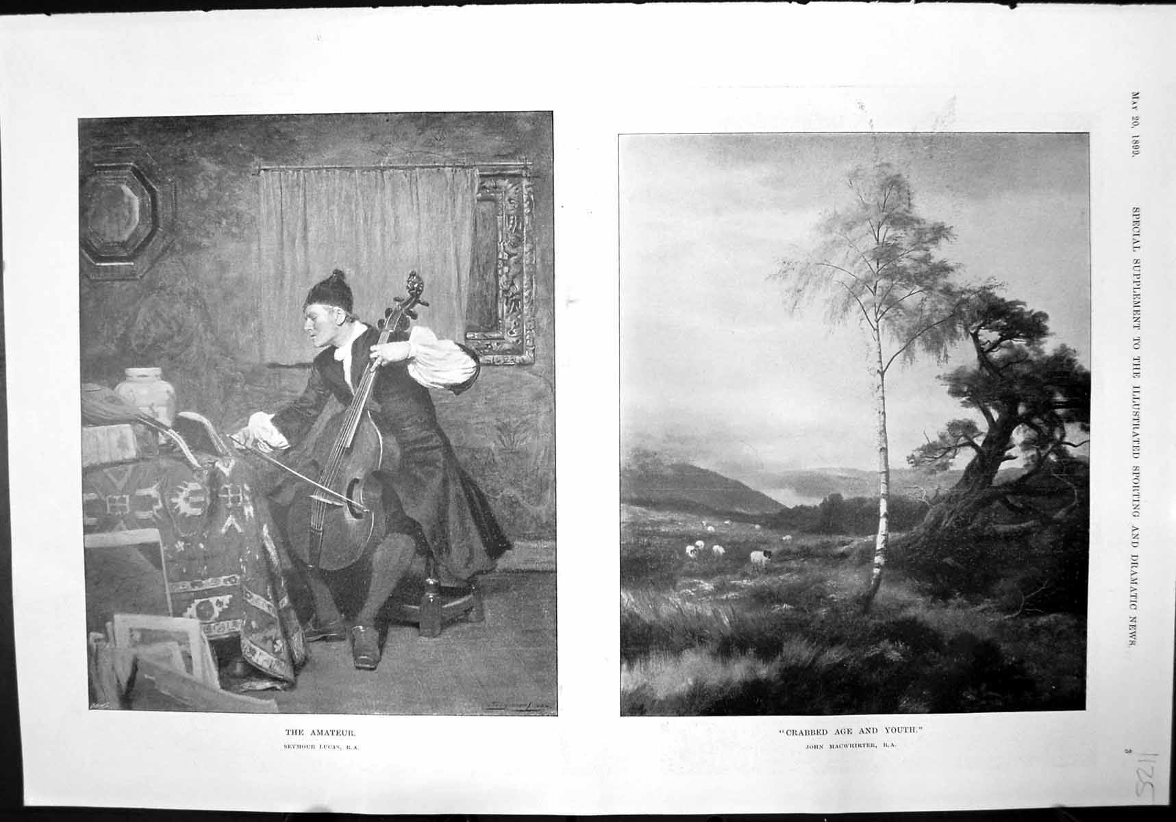 Old Amateur S Lucas Crabbed Age Youth J Macwhirter Peace Plenty 1899Victorian