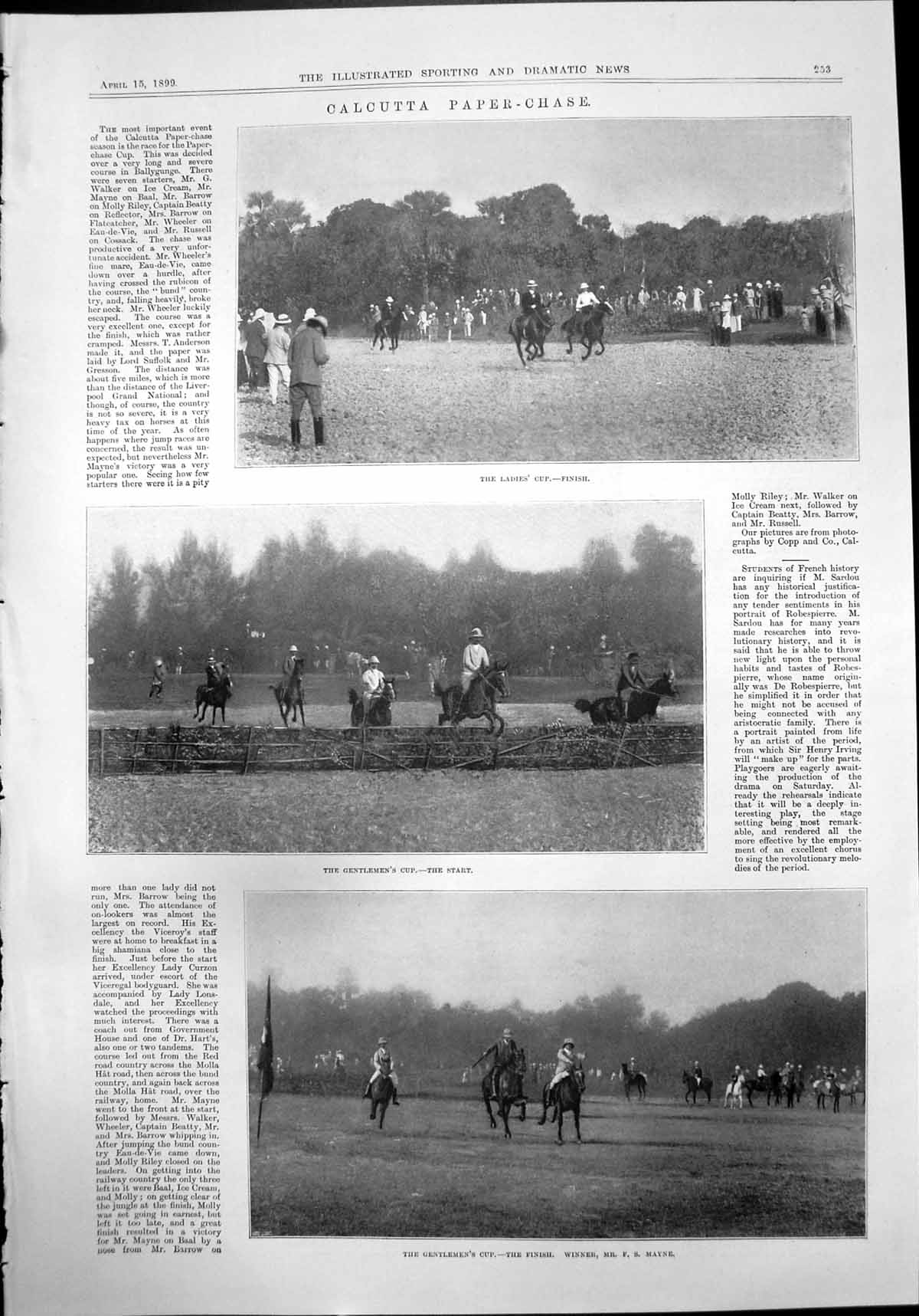 Old Calcutta Paper Chase Repentance St James Theatre J Opp H Irving 1899 19th