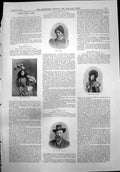 Antique Old Print Laura Gibson Mrs Curry Jennie Steele William Lamport 1899