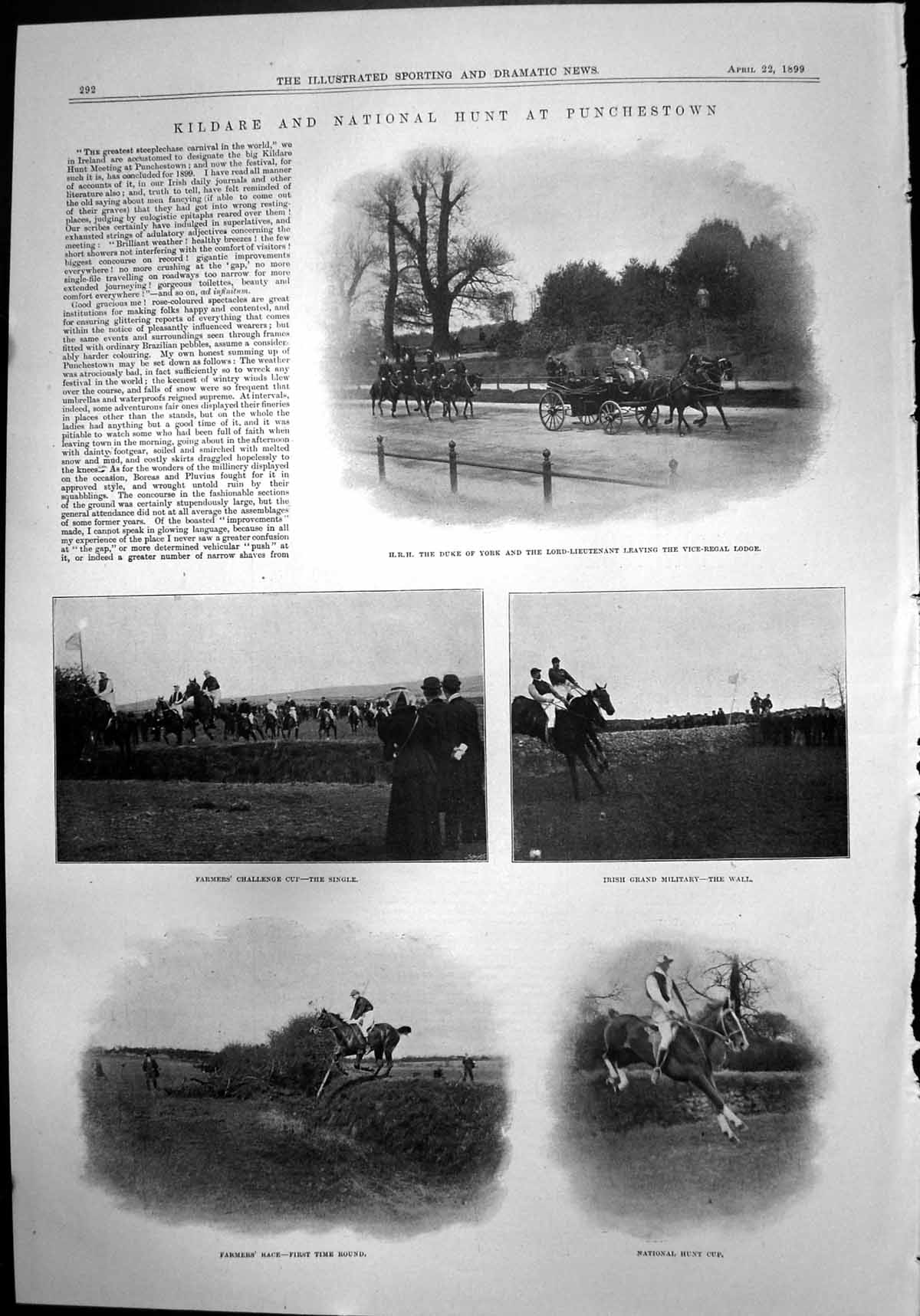 Old Kildare National Hunt Punchestown Duke York Lord Lieutenant 1899 Victorian